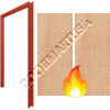Welded Pair Frame 16GA & Wood Door 161 Cylindrical Prep & Inactive Fire Rated